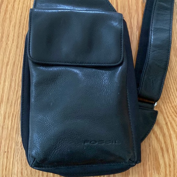 Fossil Handbags - Fossil Rare Leather Bum/Sling /Crossbody Anti-Theft Bag